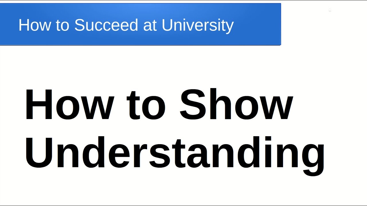 How to Show Understanding (Critical Analysis) thumbnail